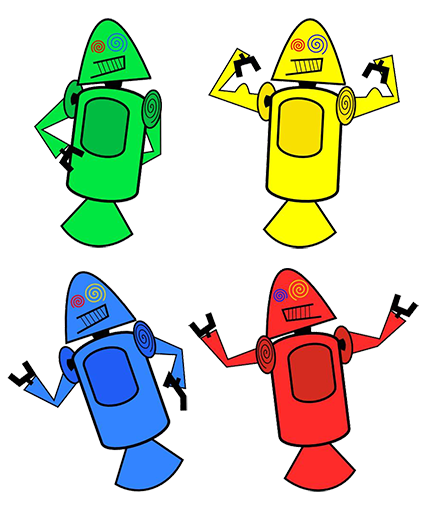 Imagens da primeira versão do mascote Android